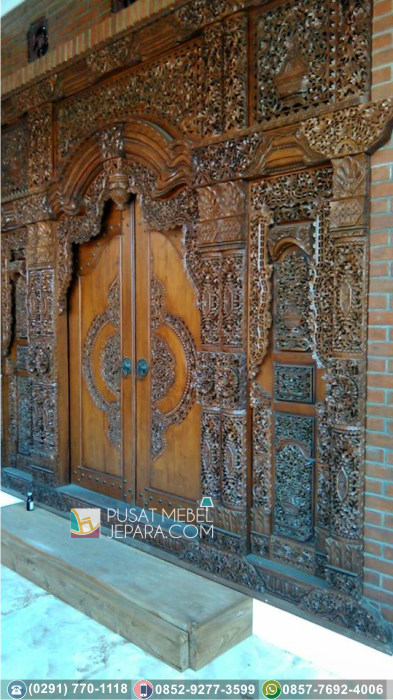Pintu Ukir Unik Gebyok Jati Asli Yogyakarta Terpercaya