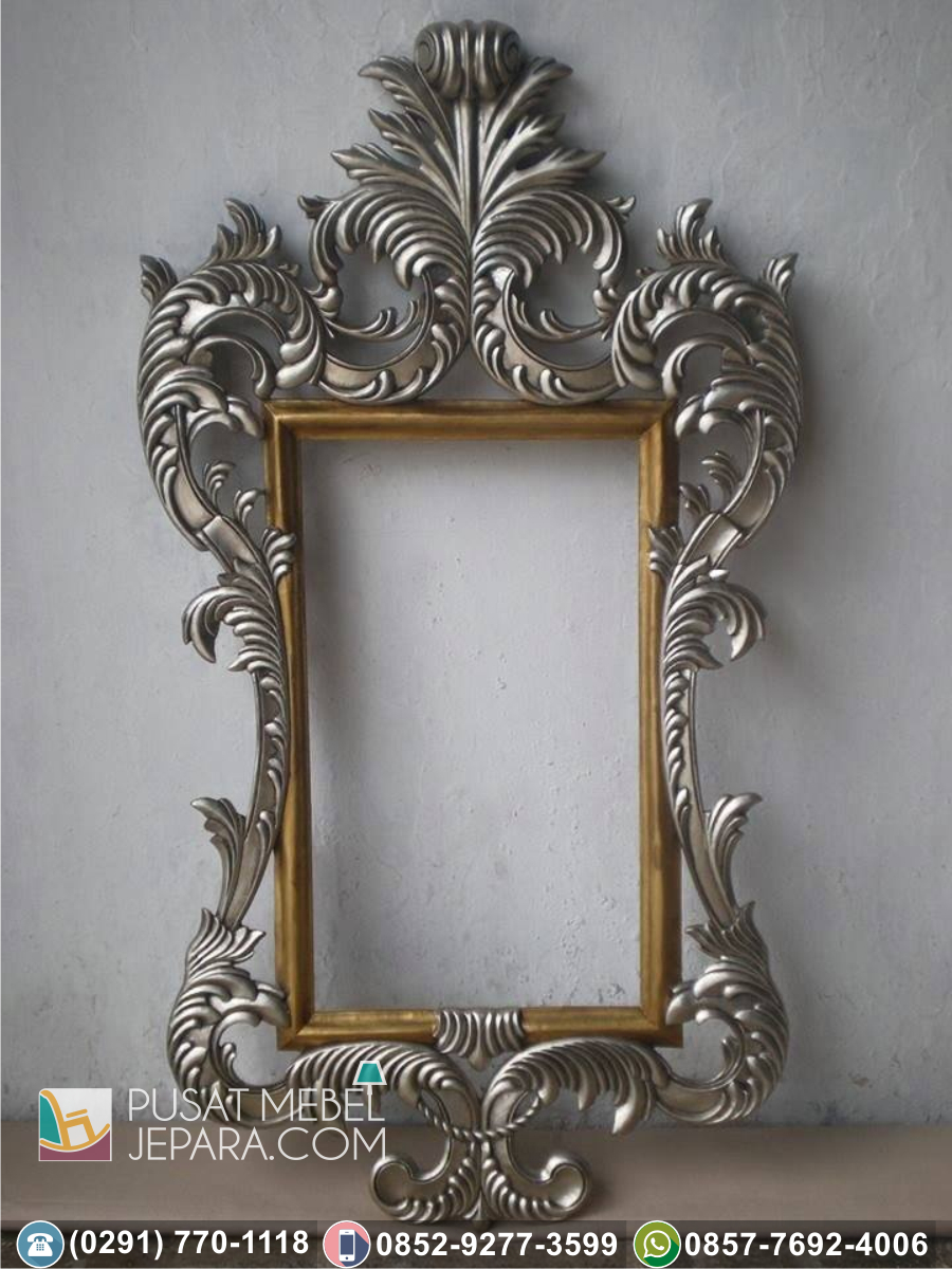 Bingkai Frame Pigura Cermin Ukir Minimalis Subang Klasik Mewah