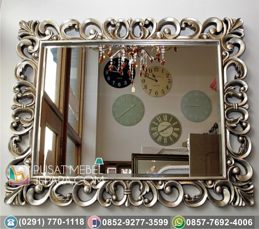 Bingkai Frame Pigura Cermin Ukir Minimalis Subang Klasik Mewah